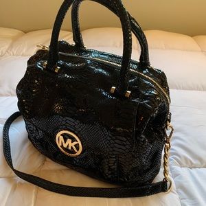 Michael Kors snakeskin python satchel